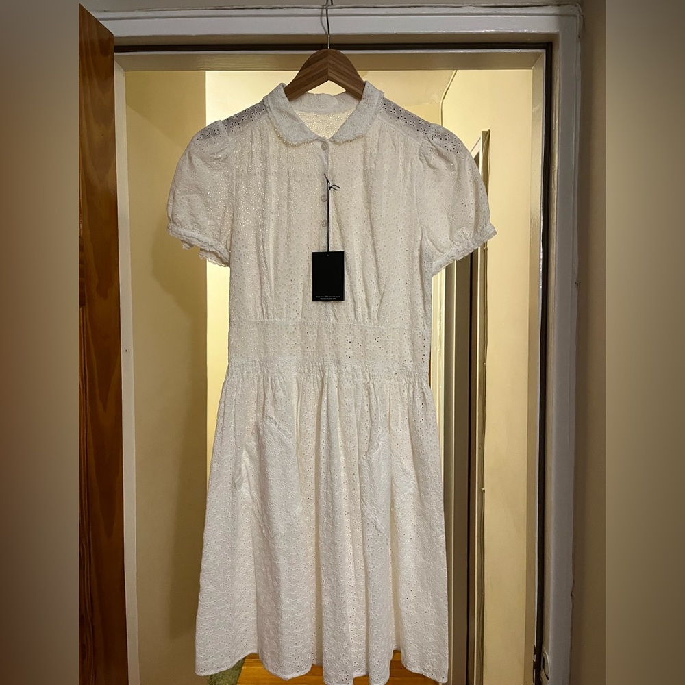 Reformation Vintage White Eyelet Dress 6